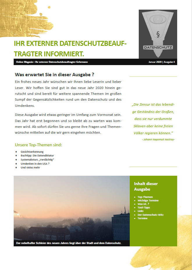 Ausgabe 4 Jan. 2020